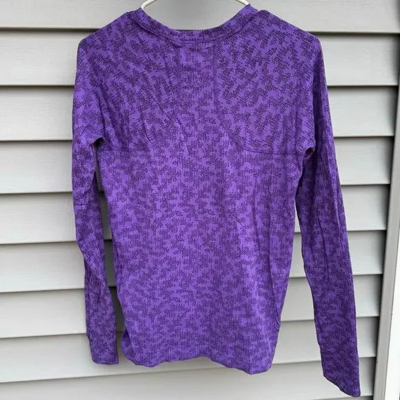 Athleta size M Momentum Seamless Athletic Shirt - Winter Frost Basalt Violet - Picture 8 of 10